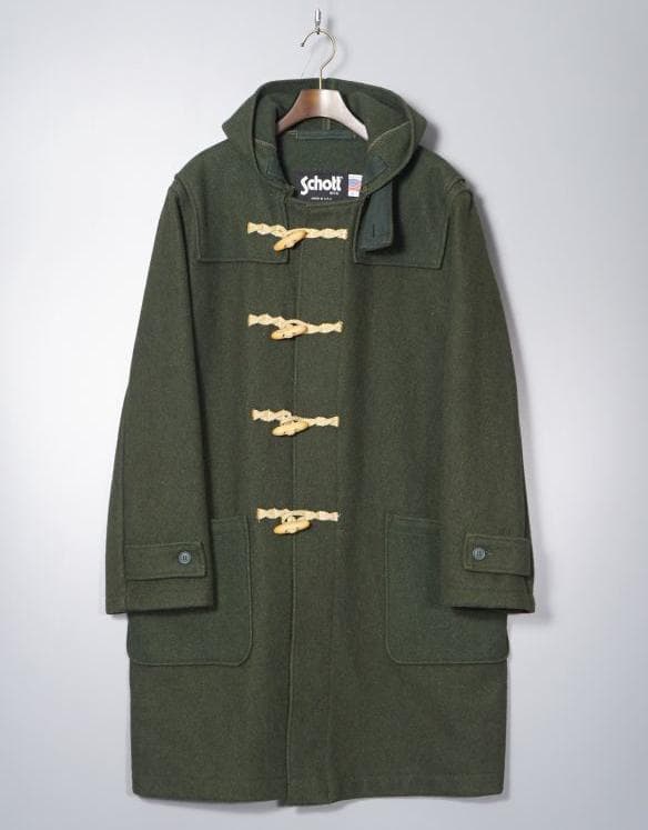 RARE Schott ショット ダッフルコート ウール L M ダークグリーン