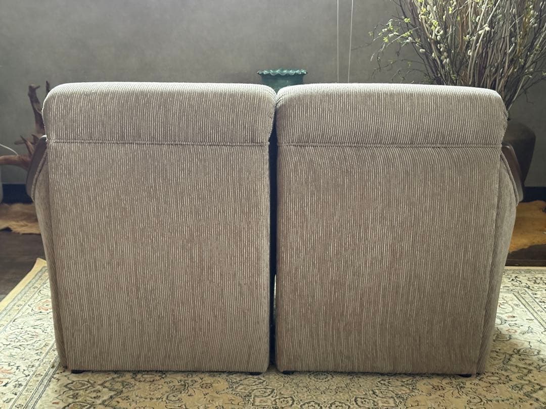 ① 希少　グレーファブリック　セパレートソファ　ビンテージソファ　nZ