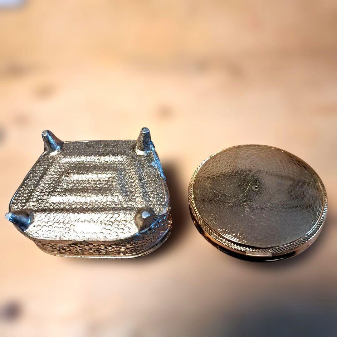 昭和 レトロ 小物入れ コンパクト アクセサリーケース 花柄 イタリア