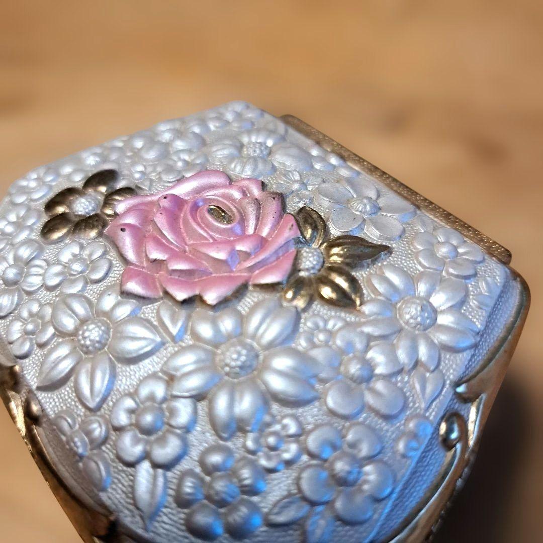 昭和 レトロ 小物入れ コンパクト アクセサリーケース 花柄 イタリア