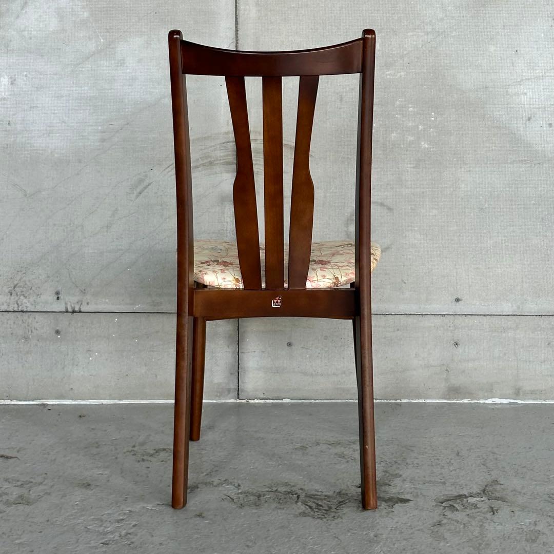 ✿80s✿ コイズミ ダイニングチェア 花柄座面木製 昭和レトロ ヴィンテージ