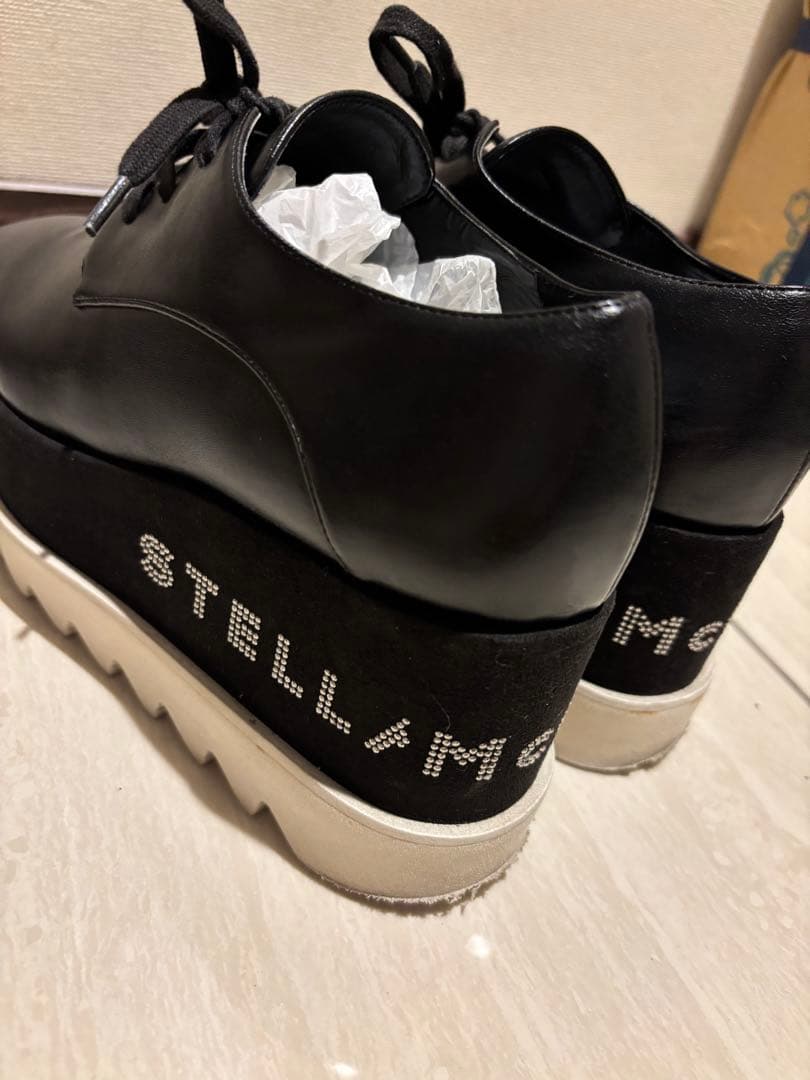 STELLA McCARTNEY ブラックプラットフォームシューズ