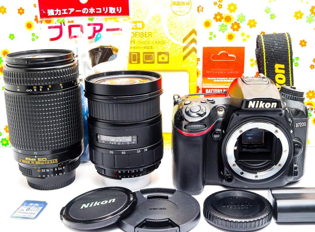 ニコン Nikon D7200☆高性能連射！高画質☆ダブルレンズ☆WI-FI搭載