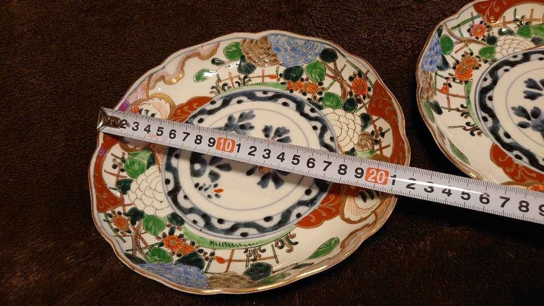 古伊万里　伊万里　大聖寺伊万里　花の図　蔵出し　　２客