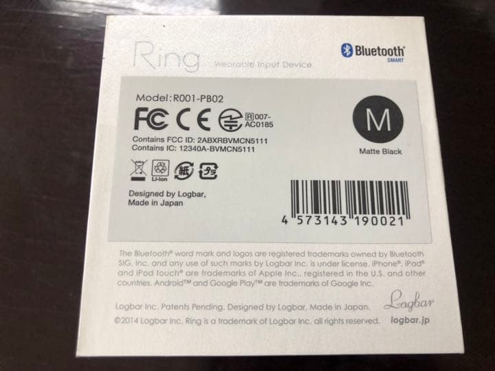 RING ZERO 新品 未開封 Mサイズ ブラック ヴェアラブルリング