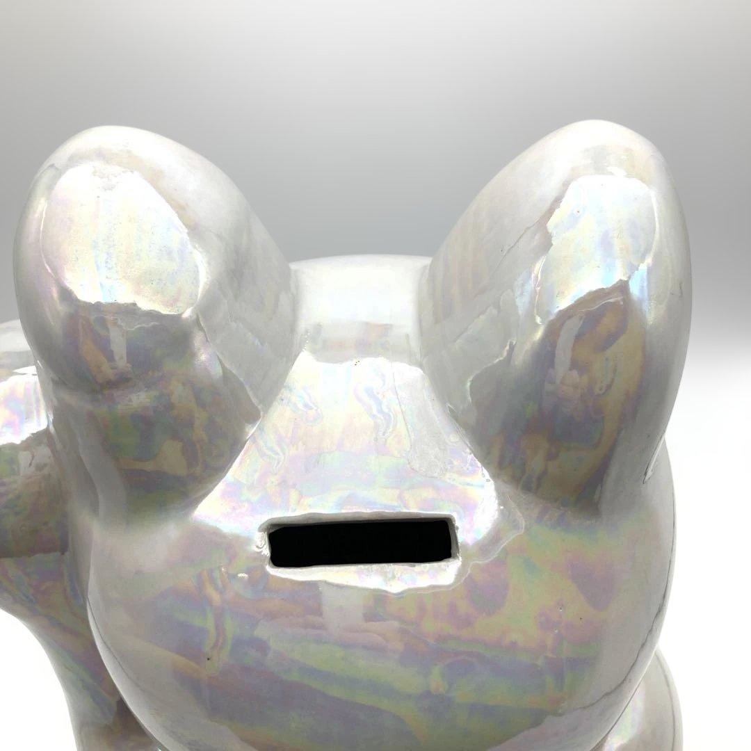 招き猫 貯金箱 左手招き 千客萬来 開運招福 特大 40cm レトロ キラキラ