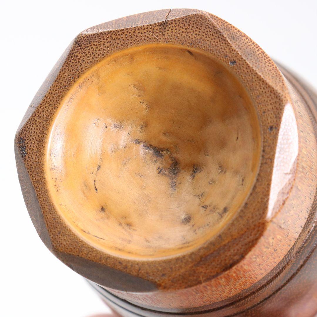 桑 柳子莨壷 喫煙具 煙草入 茶道具　V895　N8