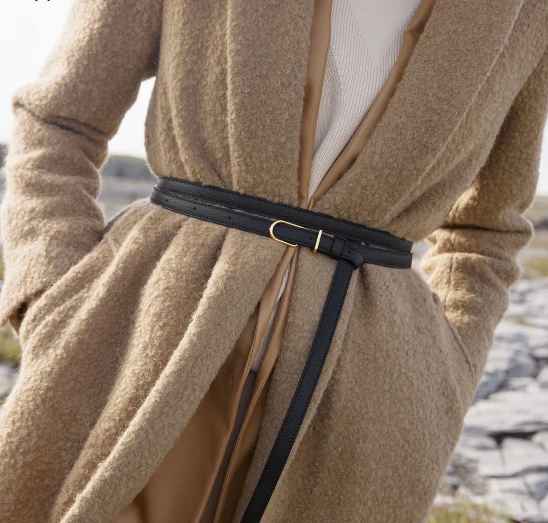 ポレーヌ　スキニー Umi ベルト – ブラック テクスチャード