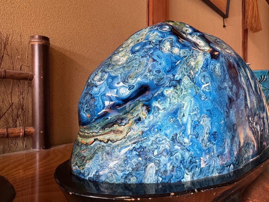 ブルーアゲート（瑪瑙）置物