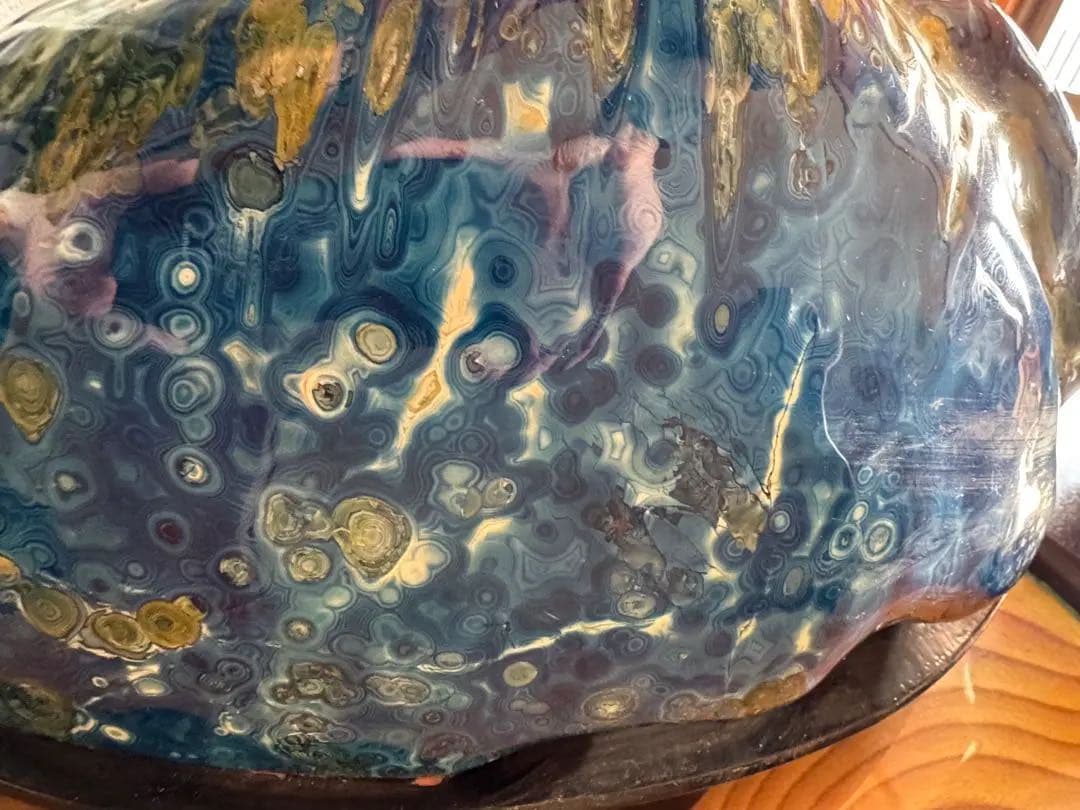 ブルーアゲート（瑪瑙）置物