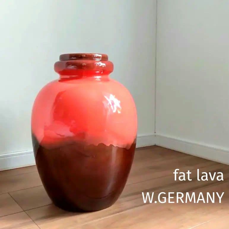 大型花器　西ドイツ製　ファットラバ　W.GERMANY　フラワーベース　42cm