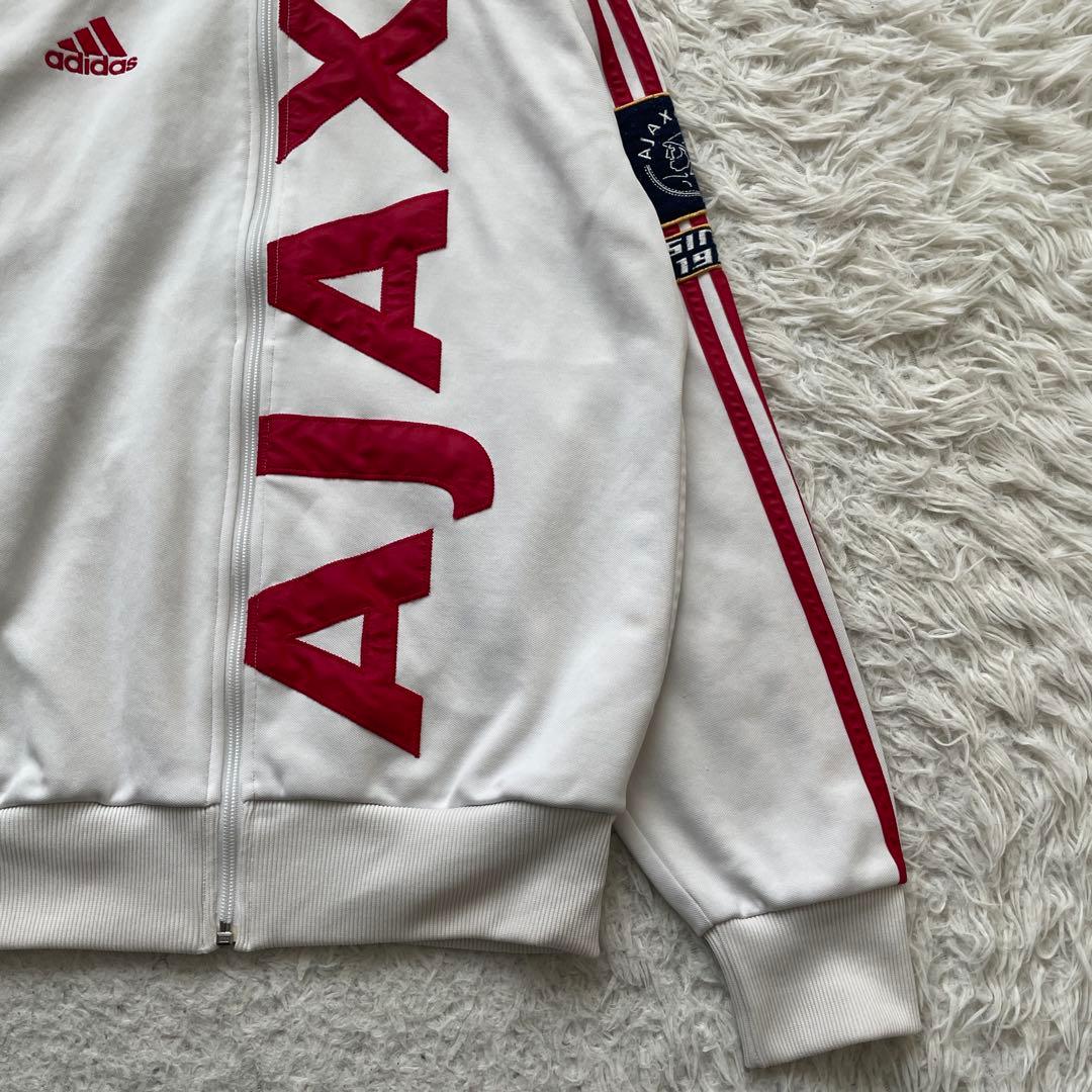 adidas 刺繍　AJAX アヤックス　ハイネック　トラック　ジャケット