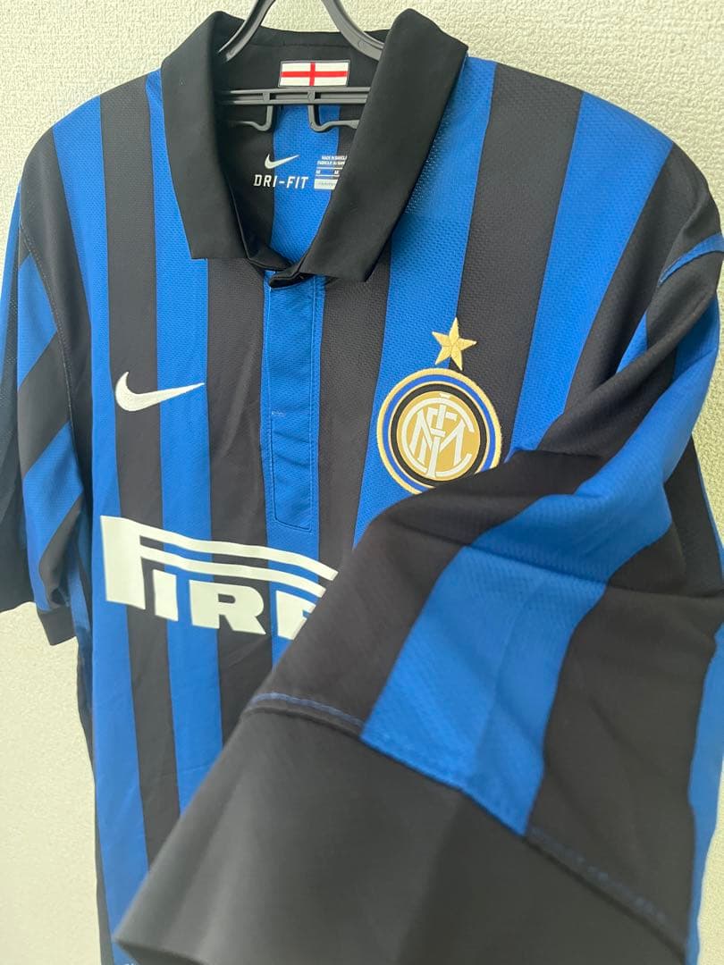 希少！長友佑都選手55 Nike インテルユニフォーム青黒 ストライプ　Mサイズ