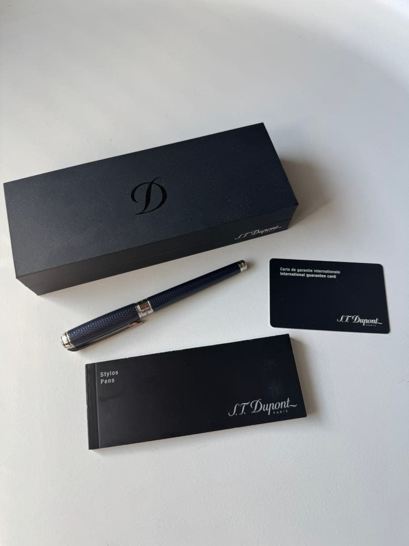 デュポン S.T.Dupont ギヨシェアンダーラッカー　ブルー 万年筆