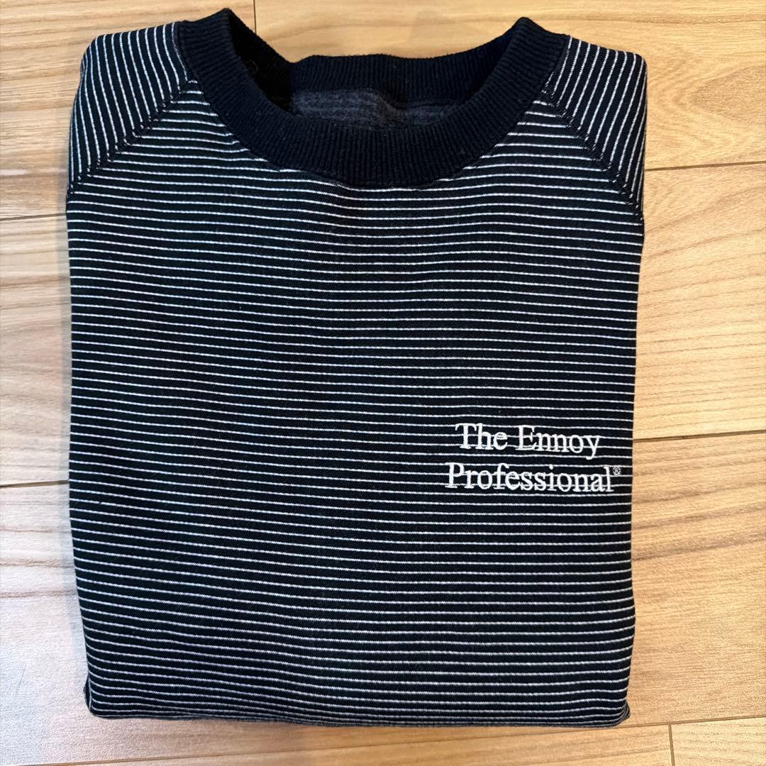 ennoy BORDER CREW NECK SWEAT M ブラック