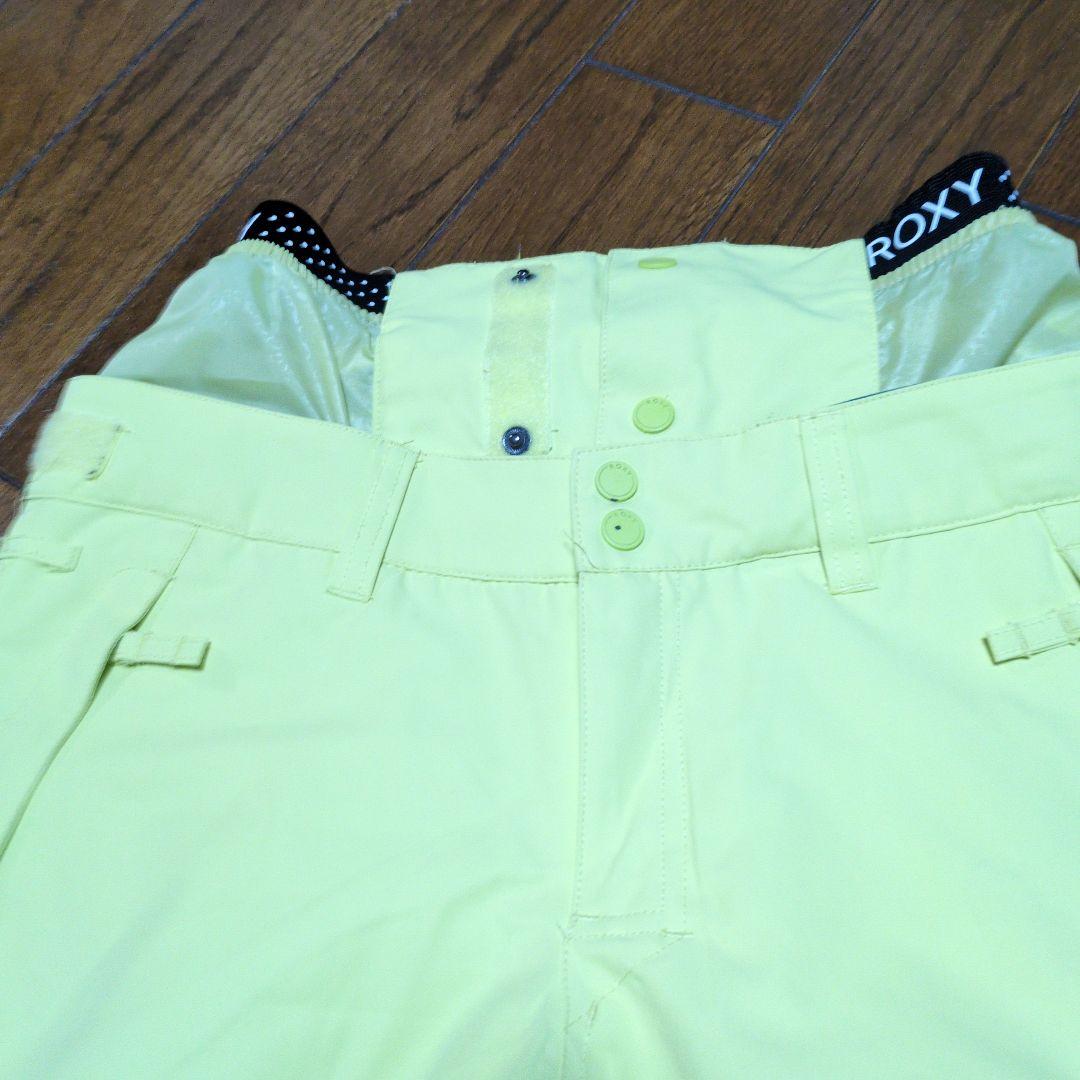 【美品】ROXY　スノボウェア　上下セット　総柄　ボタニカル　レモンイエロー　Ｓ
