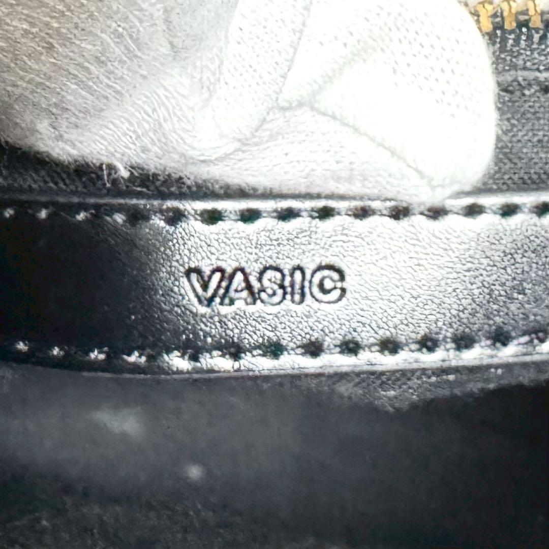 VASIC BEE スムースレザー 2way ワンハンドバッグ 肩掛け ブラック