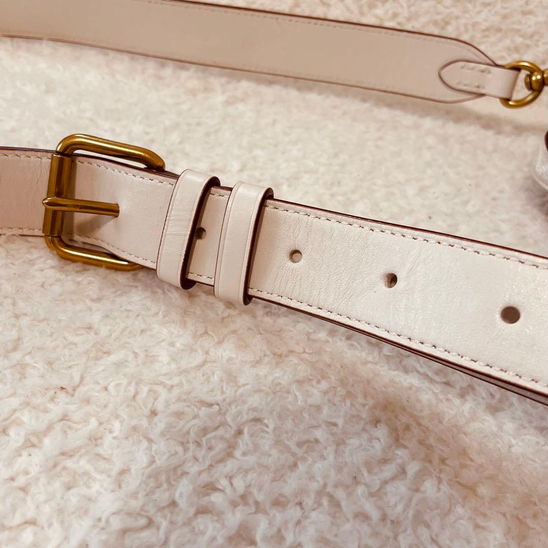 coach ショルダーバッグ カメラバッグ シグネチャー 白 斜め掛け