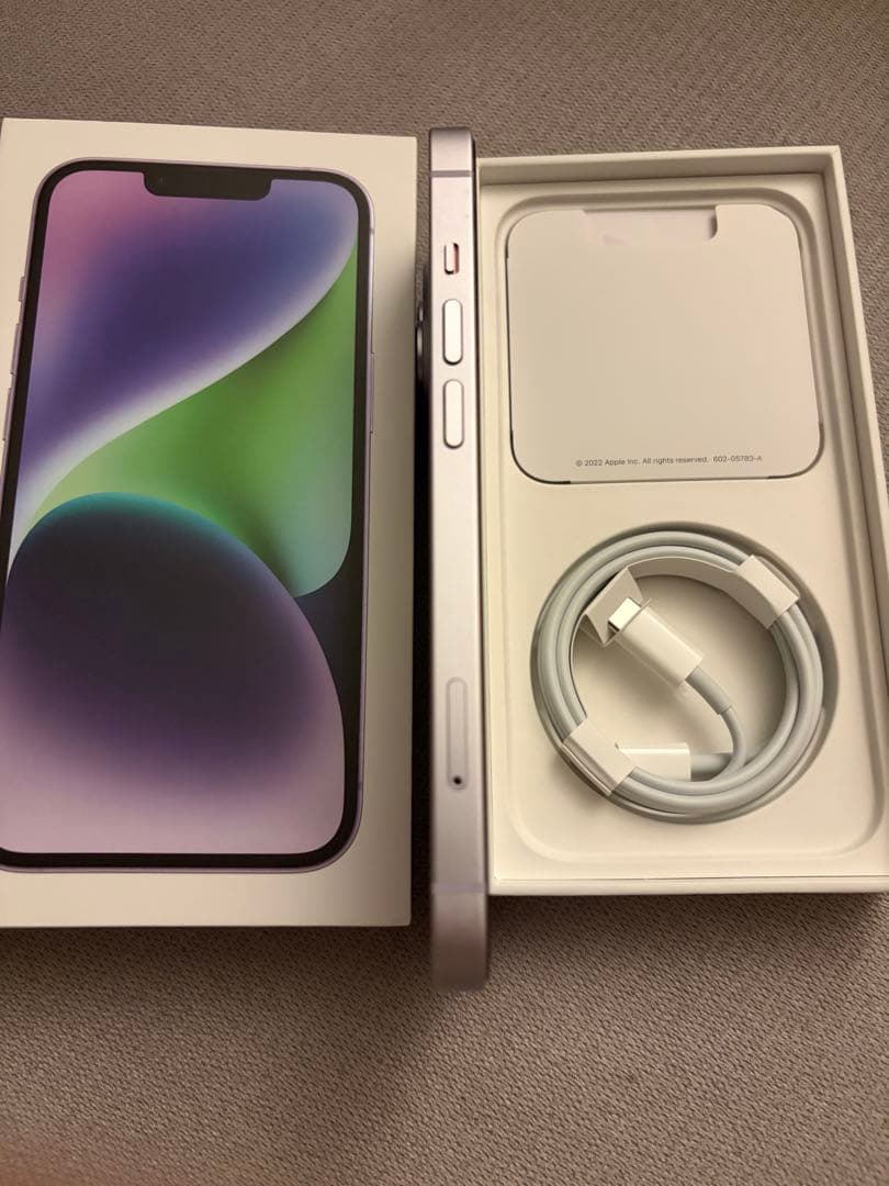 【美品】Apple iPhone14 パープル 本体 256GB