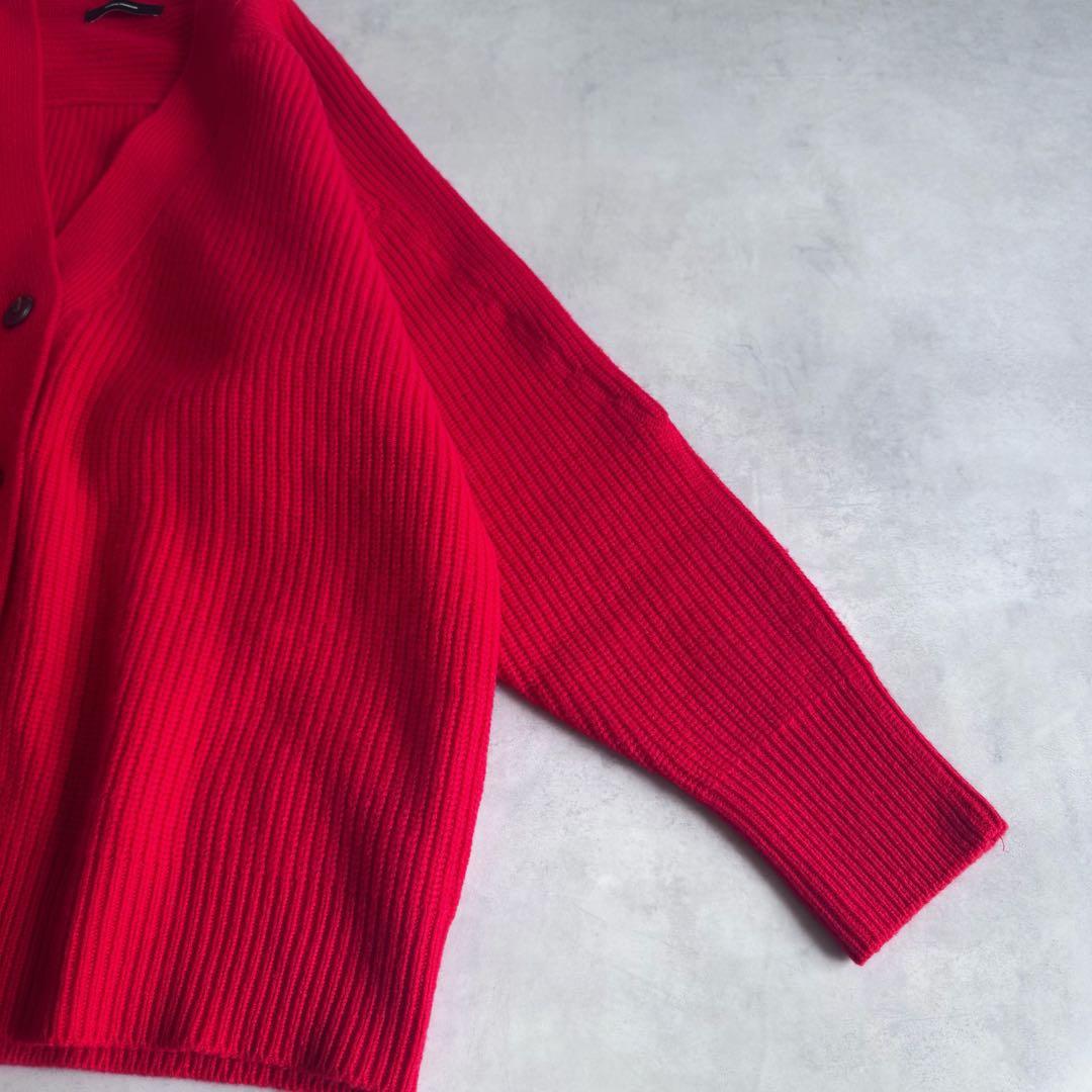 美品▲ジャーナルスタンダード ニット カーディガン ウール レッド 赤