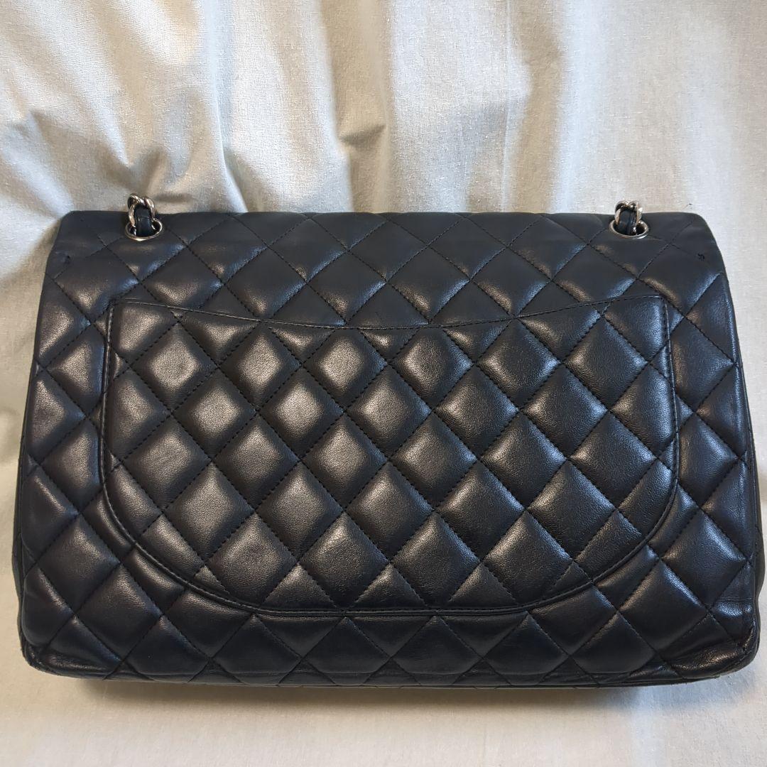 シャネル　デカマトラッセ　シングルフラップ　ダブルチェーンショルダーバッグ