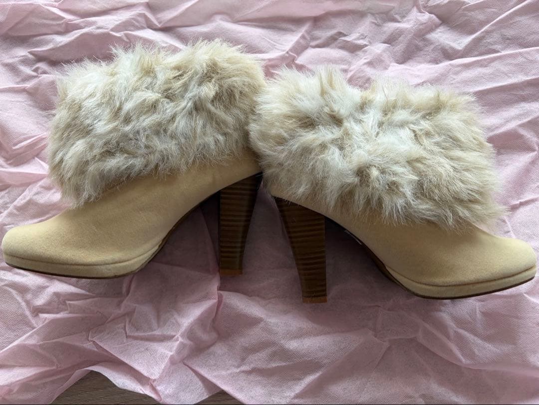 LIZ LISA リズリサ ファー付 ショートブーツ リボン　Lサイズ