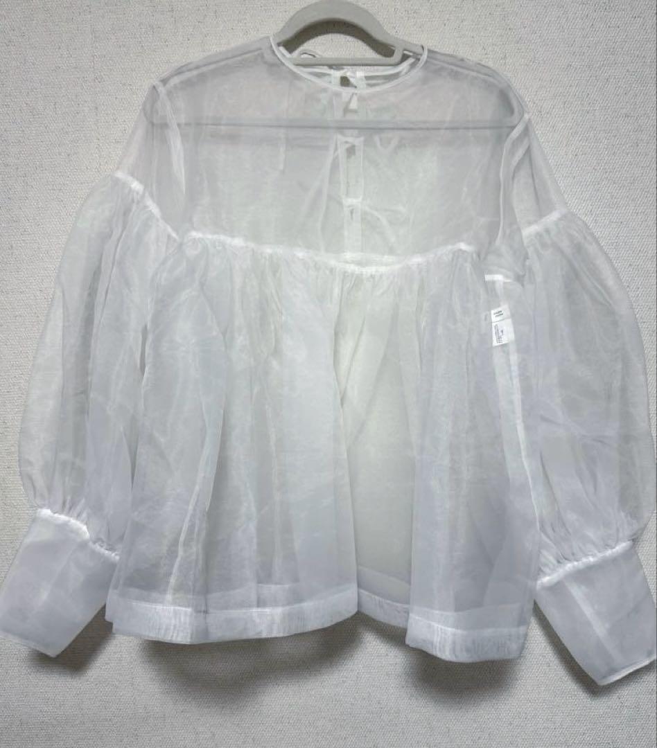 トップス madder madder organza puffy blouse