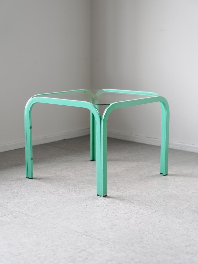 ポストモダン コーヒー ローテーブル ガラストップ 昭和レトロ モダン