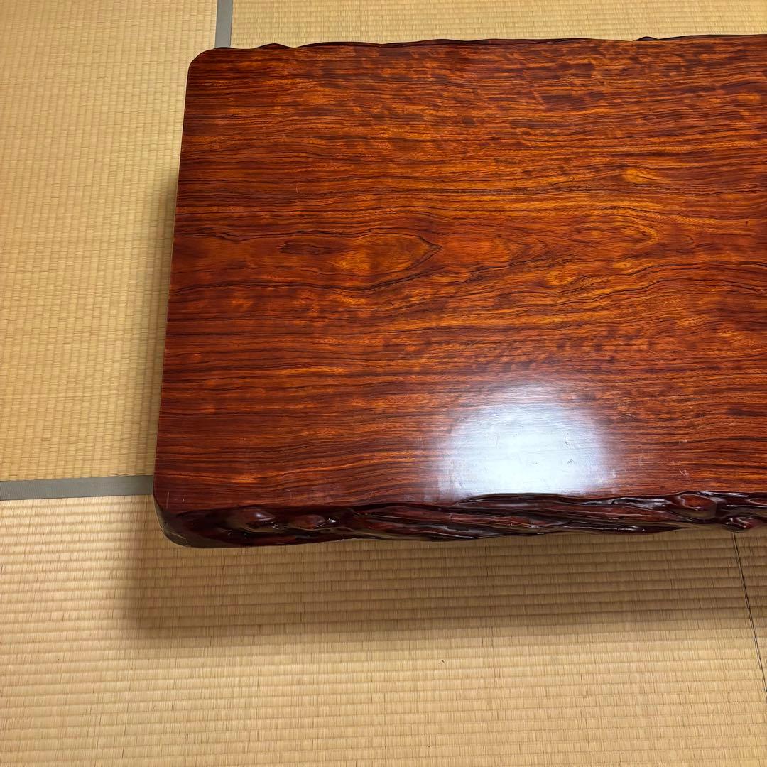 希少 無垢材 一枚板 杢目 高級座卓 ローテーブル 古家具