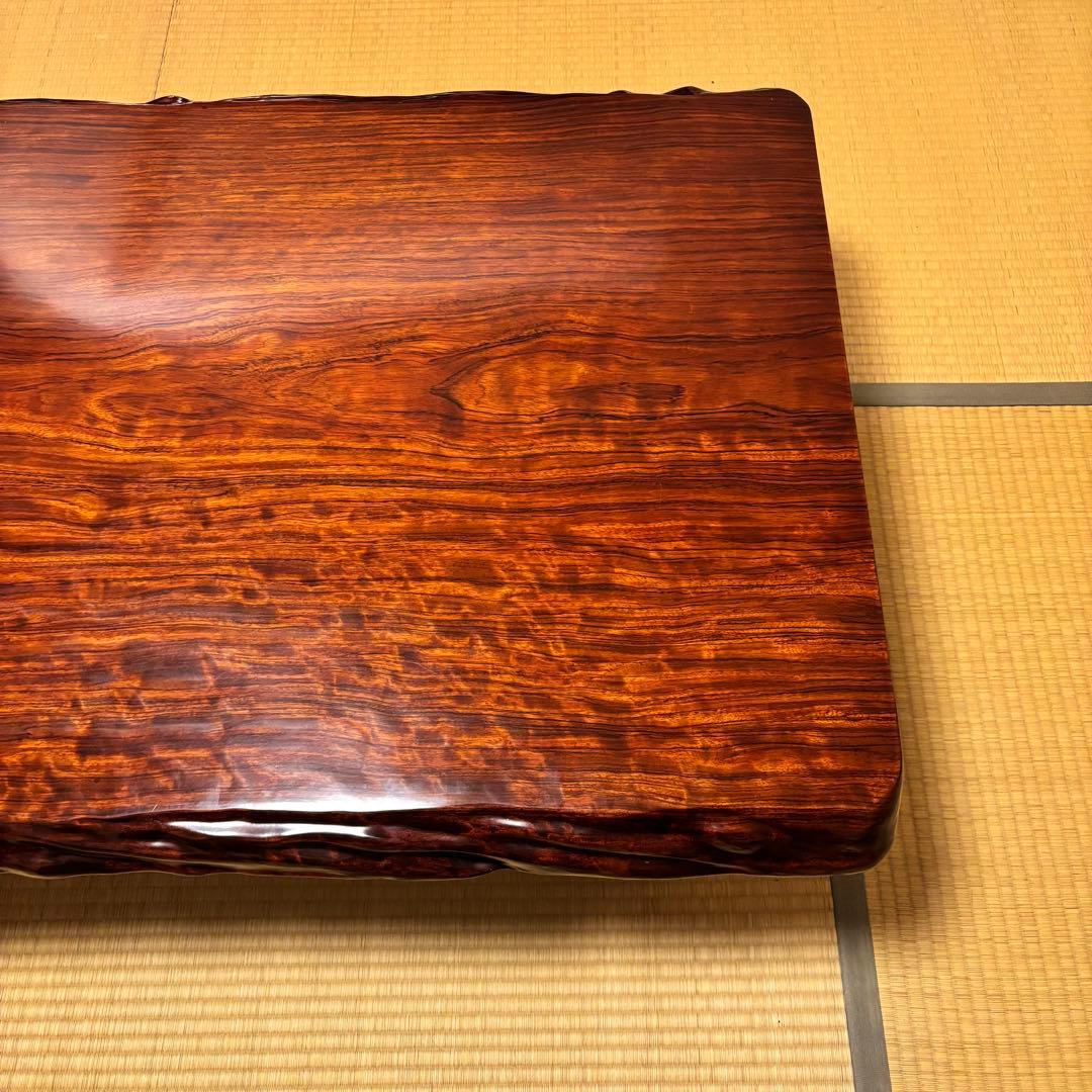 希少 無垢材 一枚板 杢目 高級座卓 ローテーブル 古家具