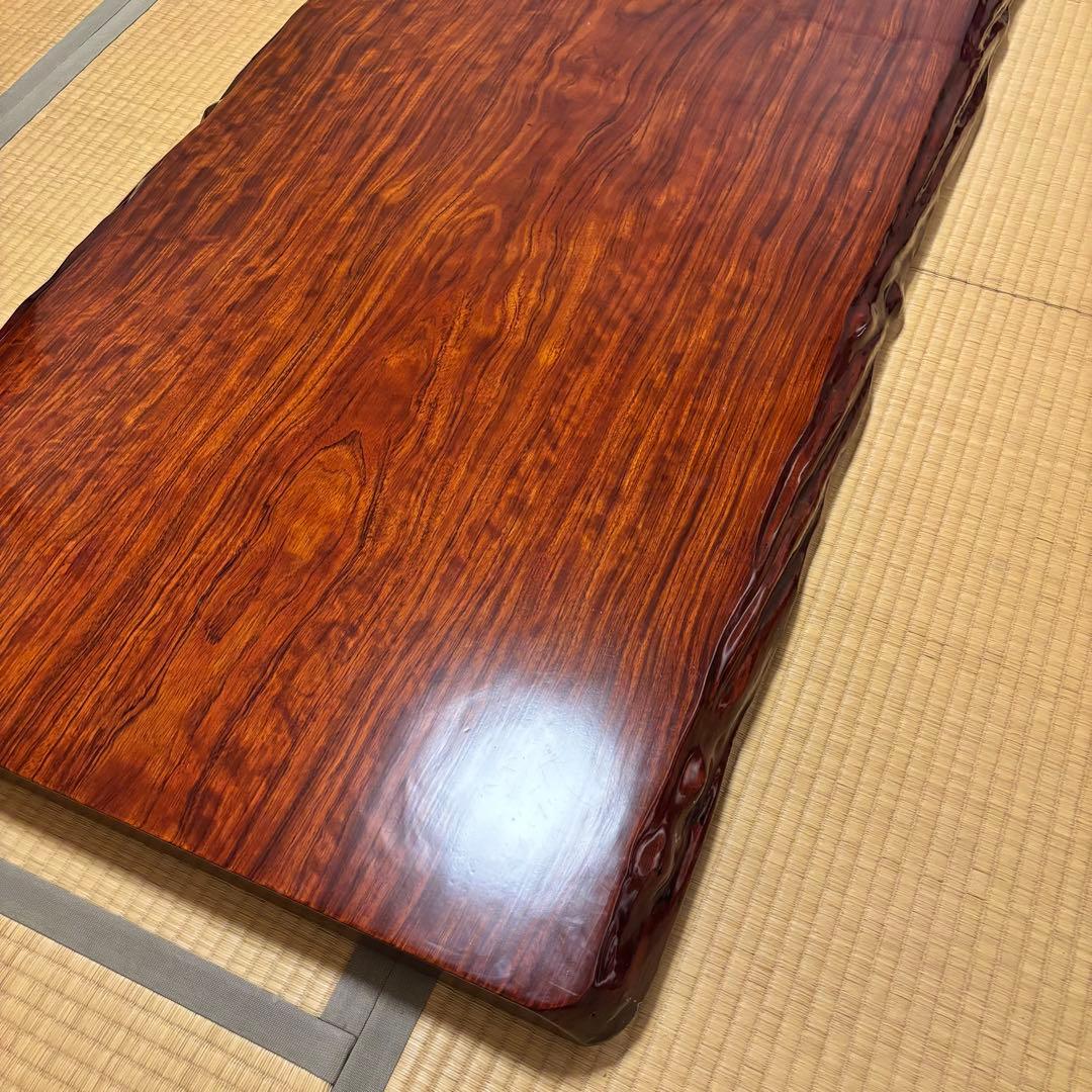 希少 無垢材 一枚板 杢目 高級座卓 ローテーブル 古家具