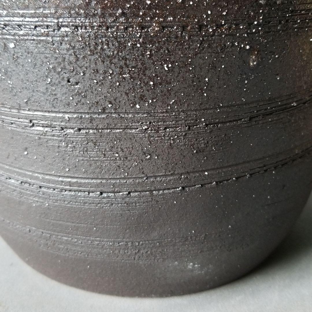 信楽焼傘立て  手付き窯変 高さ４２cm