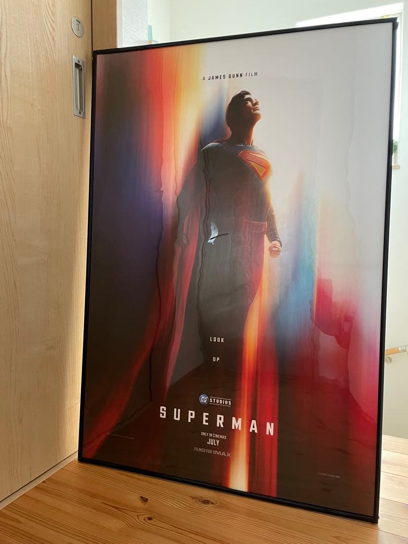 スーパーマン superman 2025 映画　ポスター　両面　us版　額付き
