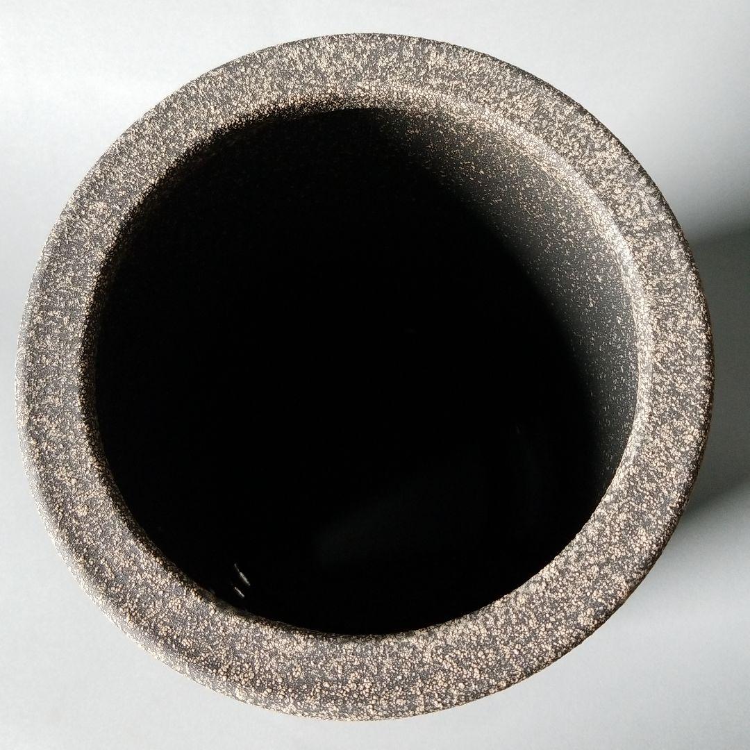 信楽焼傘立て  朱ちらし 高さ４６cm