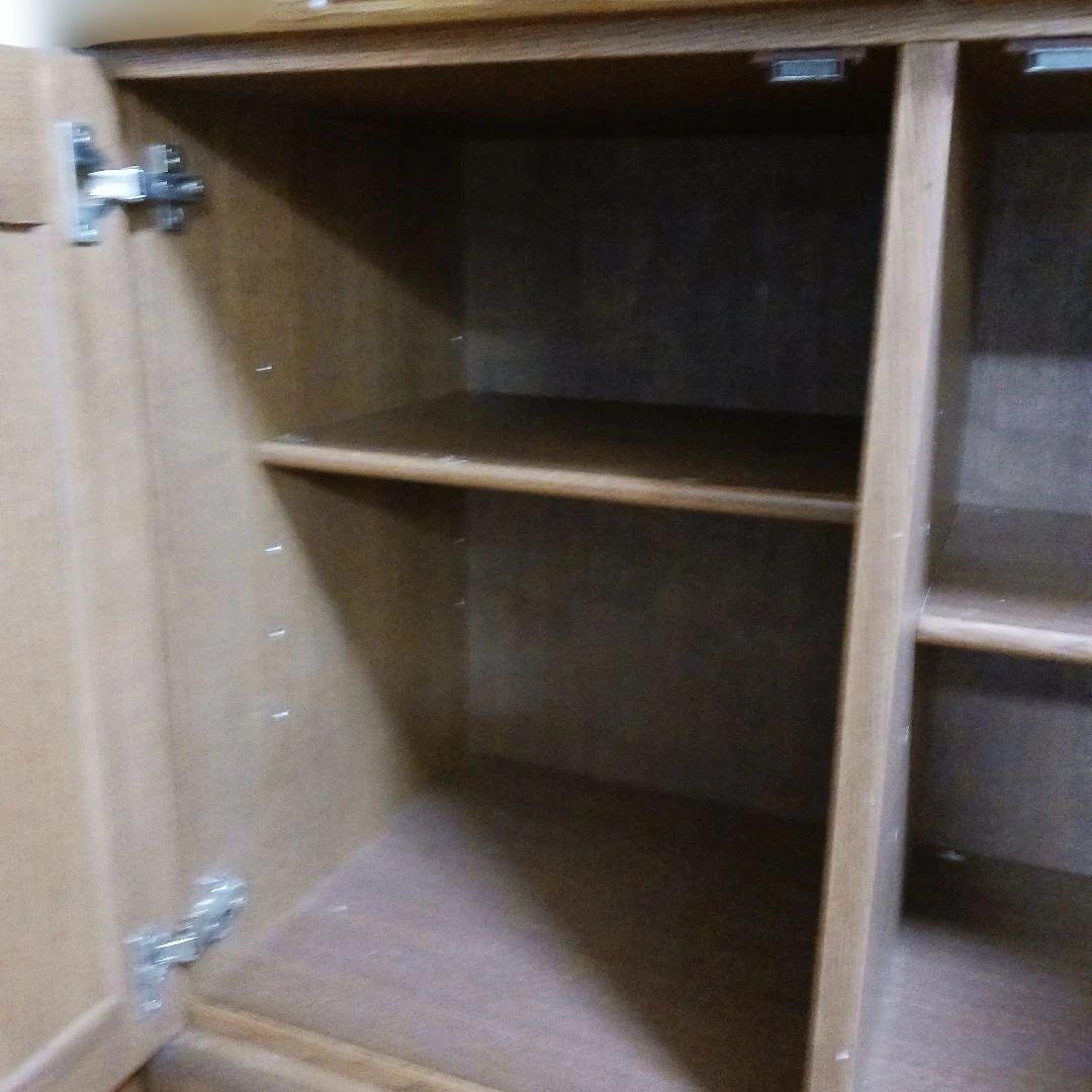 アンティーク レトロ 古家具 茶棚 食器棚 引き戸