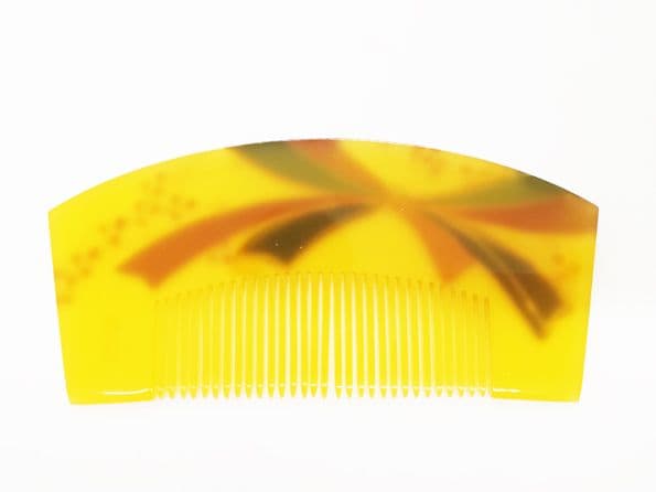 挿櫛 熨斗模様べっ甲風 鼈甲 べっ甲 くし 成人式 着物 日本髪 簪 かんざし