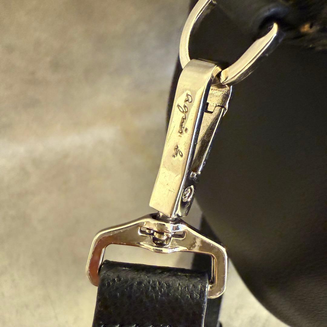 アニエスベー ショルダーバッグ 2way 斜め掛け　ミニボストン　レザー