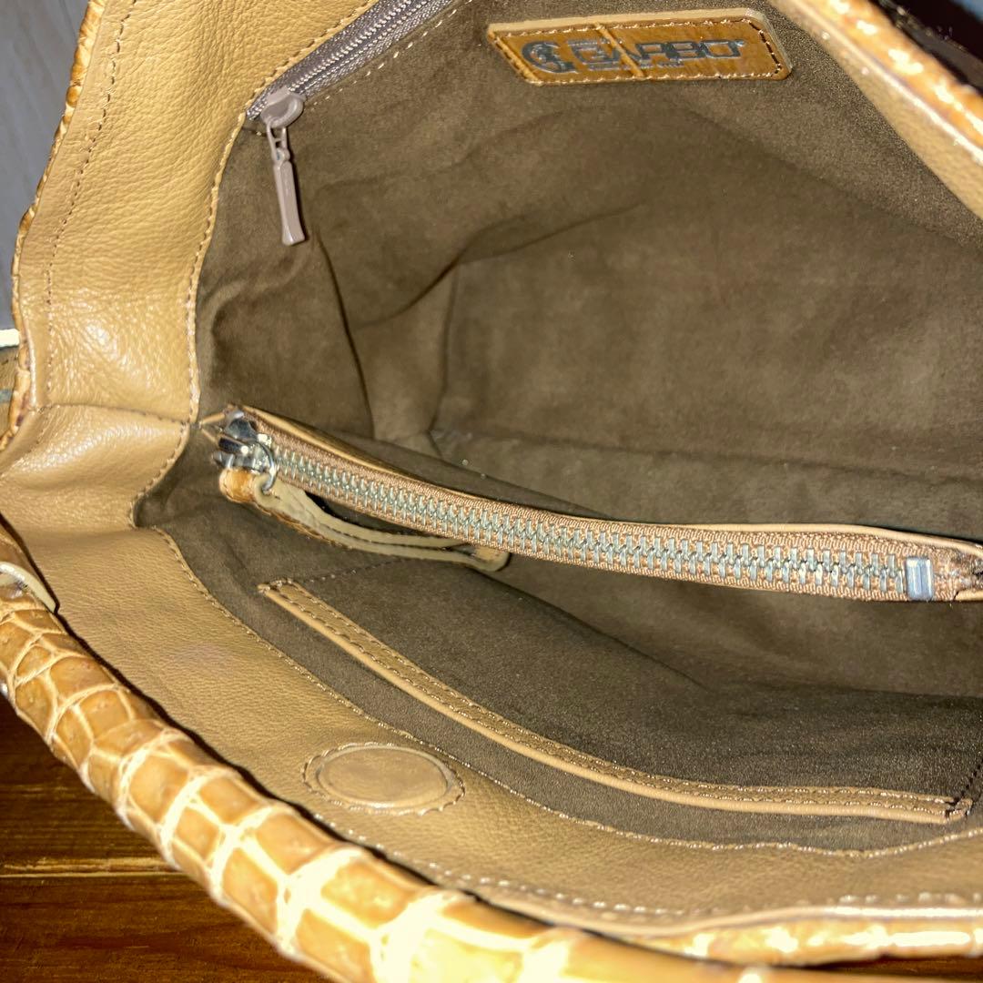 【希少】GARBO ガルボ　最高級　マテリアルクロコダイル　2WAY ショルダー