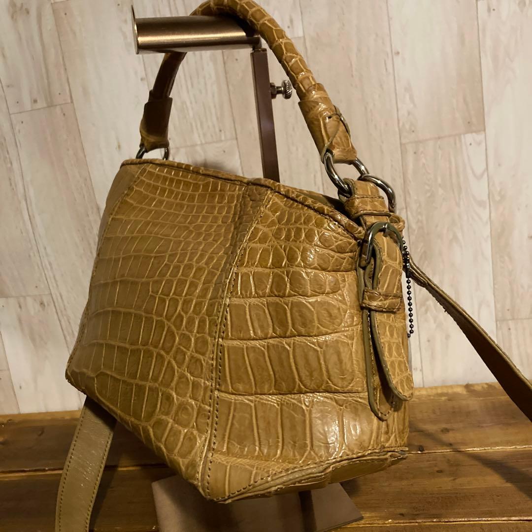【希少】GARBO ガルボ　最高級　マテリアルクロコダイル　2WAY ショルダー