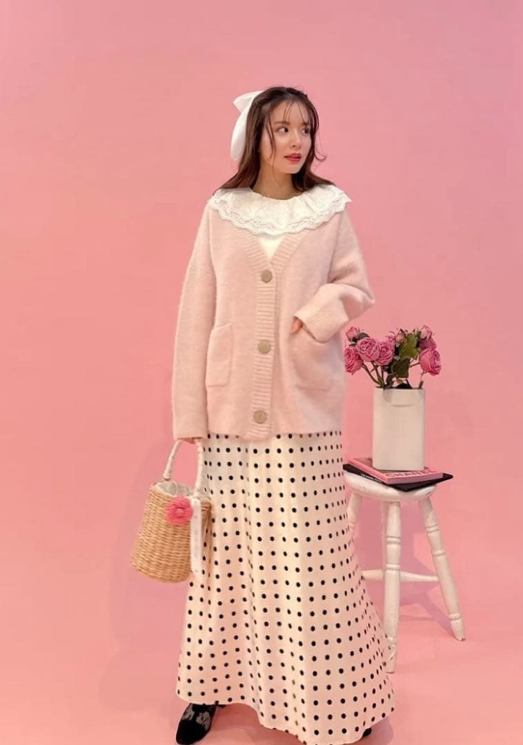 メゾンマーブル　ジュリエットカーディガン　ピンク