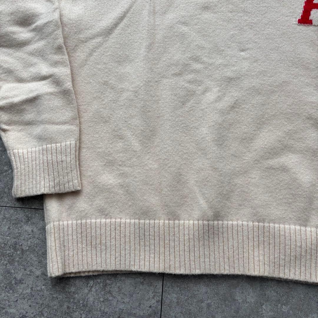 【美品】Ami Paris アミパリス ニット セーター ハートロゴ　アイボリー