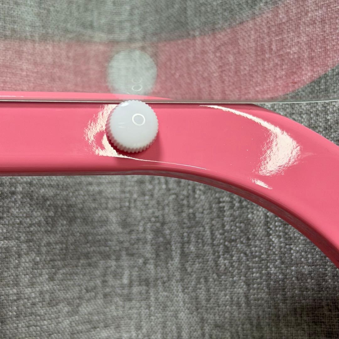 ガラステーブル ファンシーピンク 昭和 80s レトロ