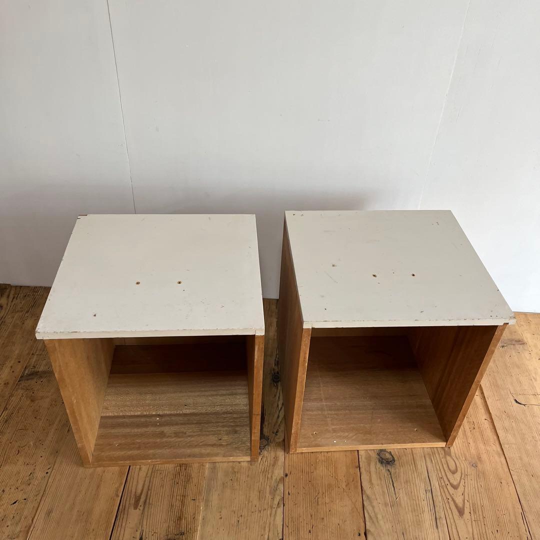 2個セット 木製 スタッキング ボックス 棚 z764