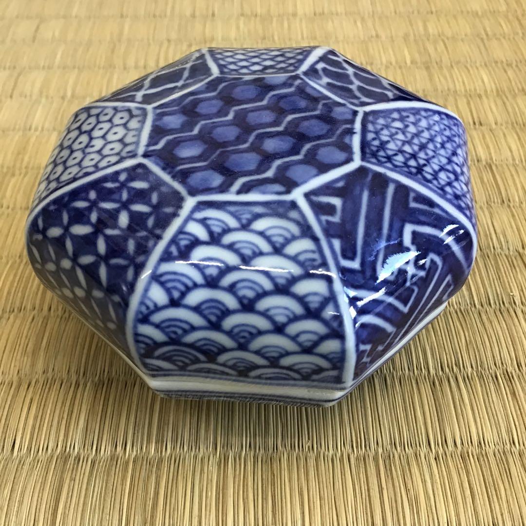 茶道具　香合　寿華　祥瑞八角香合　和峰作　共箱　S118KG