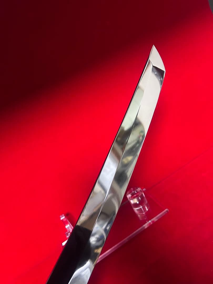 包丁　マグロ包丁　先丸型　尺三　鬼反り　鏡面仕上げ　切味抜群　箱付　未使用品