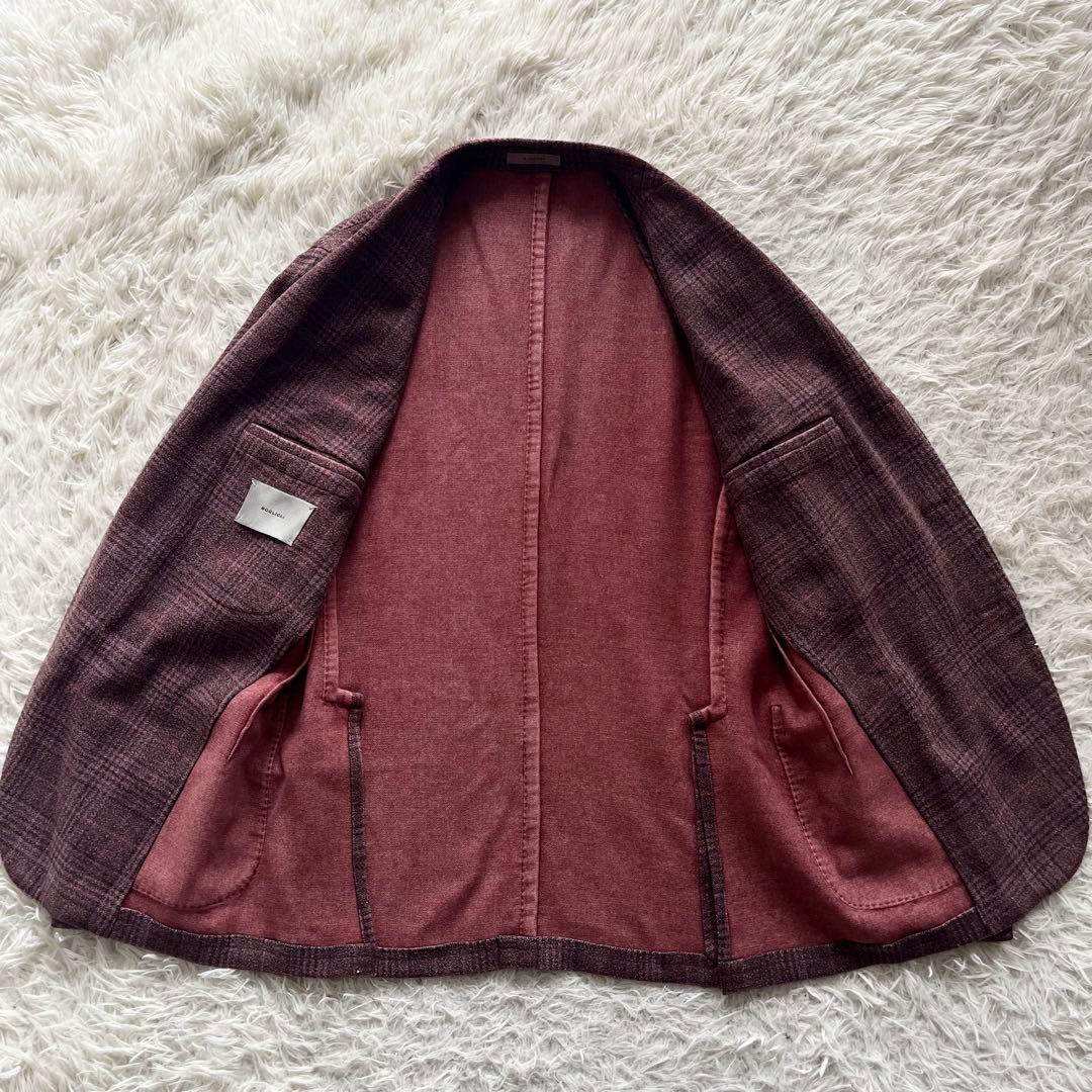 <美品>BOGLIOLI K.JACKETボルドー シルクウール ジャケット54