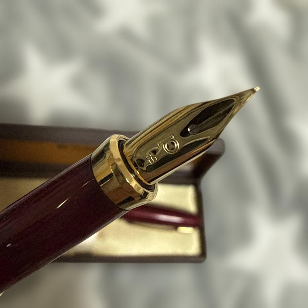 PLATINUM バーガンディ万年筆 専用ケース付き