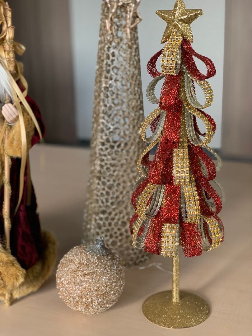 Xmas クリスマス サンタ ツリー トナカイ ミラーボール オーナメント レア