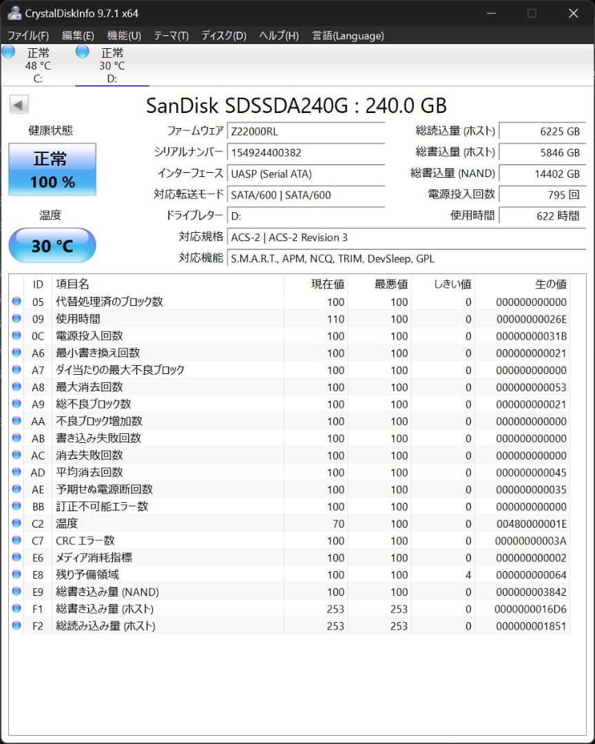 SanDisk 2.5インチSSD 3種類 4台セット