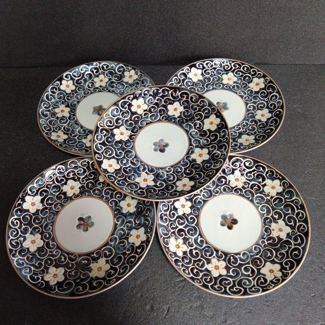 新品 波佐見焼 龍庵窯 中皿5枚　銘々皿　お祝い　テーブルコーディネート